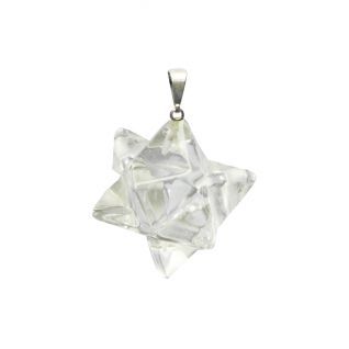 Colgante Merkabas Cuarzo Cristal 2cm